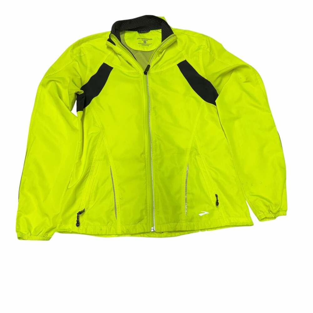 Brooks Shelter Technology Neon Yellow Reflective Women's Running Jacket Medium